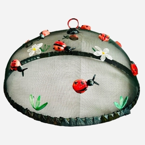 Food Cover Mesh & Wire Embroidered Food Dome Camping Picnics Food Cover - Picture 2 of 3